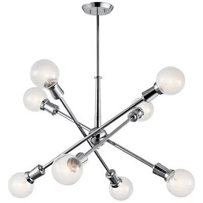Kichler Armstrong 30" Wide Chrome Adjustable 8-light Chandelier