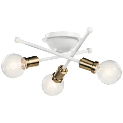 Kichler Armstrong White Flush Mount 3lt