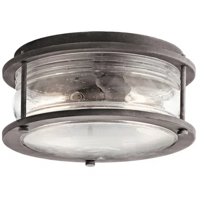 Kichler Ashland Bay 12" Wide Zinc Outdoor Ceiling Light