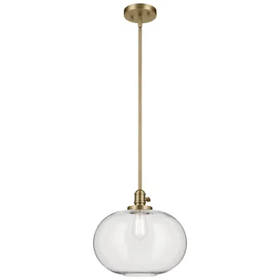 Kichler Avery 14 1/2" Wide Natural Brass Clear Glass Globe Pendant