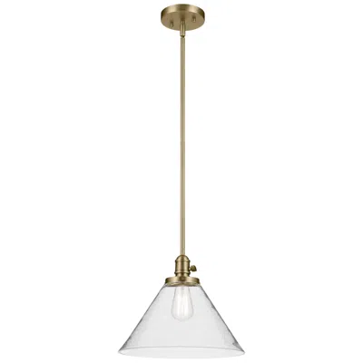 Kichler Avery 14" Wide Natural Brass Cone Pendant Light