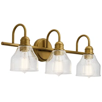 Kichler Avery 24"w Natural Brass 3-light Vanity Bath Light