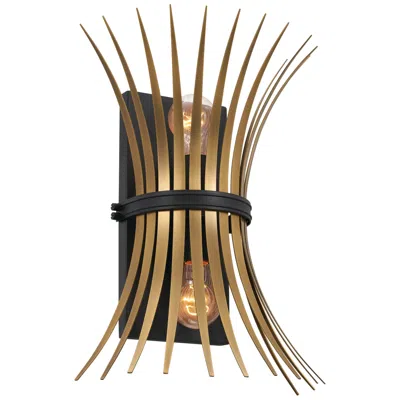 Kichler Baile 16 1/4" High Black Brass 2-light Wall Scone