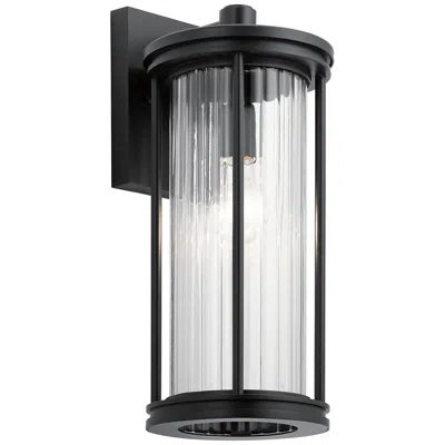 Kichler Barras 16" High Black Outdoor Wall Light