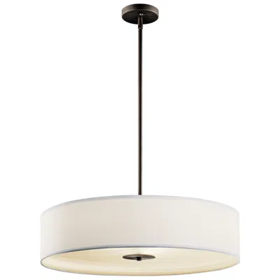 Kichler Barron 24" Wide Olde Bronze 3-light Drum Pendant