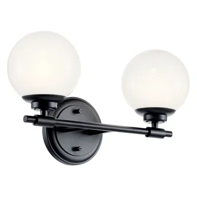 Kichler Benno 2-in 2-light Black Industrial Vanity Light