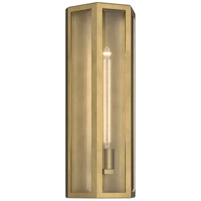 Kichler Berens 20" 1-light Outdoor Wall Light Clear Glass Natural Brass