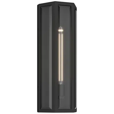 Kichler Berens 20" 1-light Outdoor Wall Light Clear Glass Textured Black