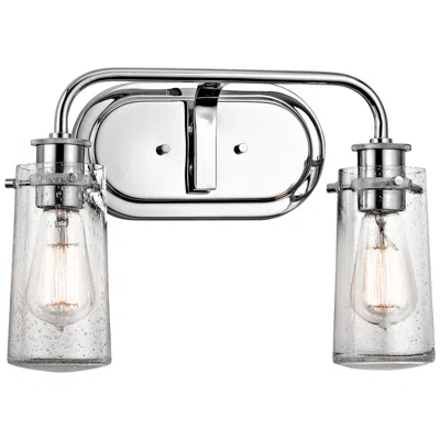 Kichler Braelyn 2-light 15" Wide Seedy Glass Bath Light