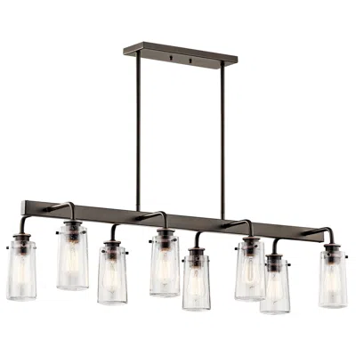 Kichler Braelyn 42" Wide Olde Bronze 8-light Linear Chandelier