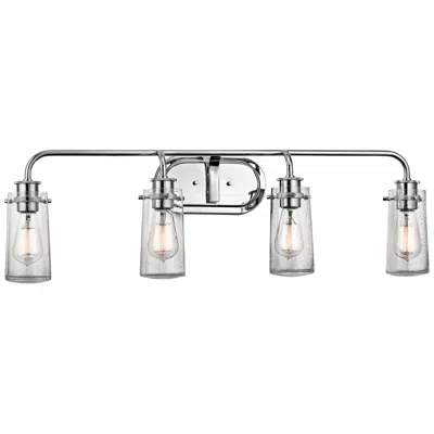Kichler Braelyn 4-light 34 1/4"w Seedy Glass Bath Light