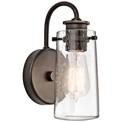 Kichler Braelyn 9 1/2" High Seeded Glass And Olde Bronze Wall Sconce
