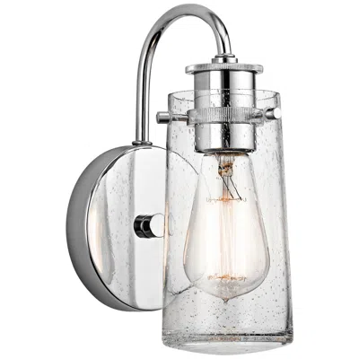 Kichler Braelyn Chrome 9" High Seedy Glass Wall Sconce