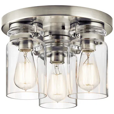 Kichler Brinley 11" Wide Brushed Nickel 3-light Ceiling Light