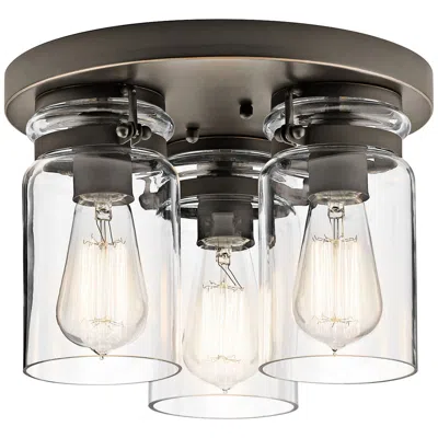 Kichler Brinley 11" Wide Olde Bronze 3-light Ceiling Light
