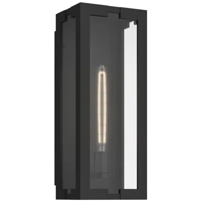 Kichler Calen 18.25" 1-light Outdoor Wall Light Clear Glass Textured Black