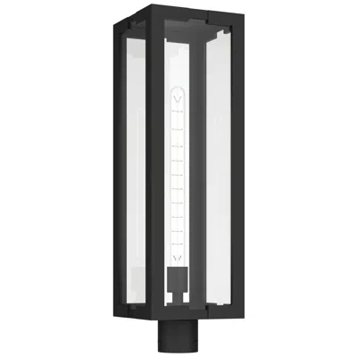 Kichler Calen 27" 1-light Outdoor Post Clear Glass Textured Black