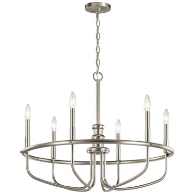Kichler Capitol Hill 28 3/4" Wide Brushed Nickel 6-light Chandelier