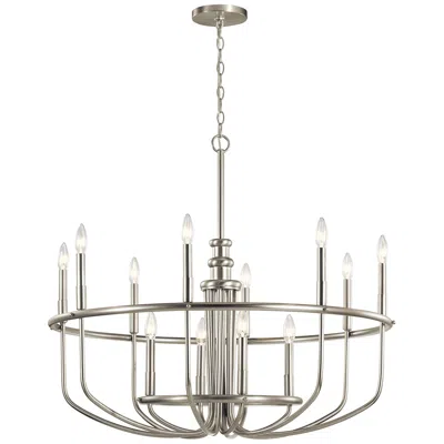 Kichler Capitol Hill 34 3/4" Wide Brushed Nickel 12-light Chandelier