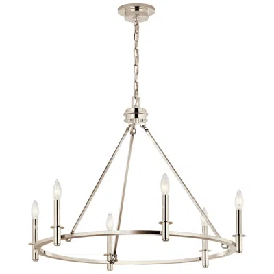 Kichler Carrick 32 1/4" Wide Polished Nickel 6-light Chandelier