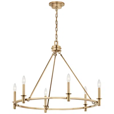 Kichler Carrick 32 1/4"w Champagne Bronze 6-light Chandelier