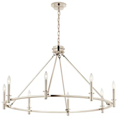 Kichler Carrick 40 3/4"w Polished Nickel 8-light Chandelier