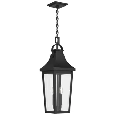 Kichler Cleary 24.75" 2-light Outdoor Pendant Clear Glass Textured Black