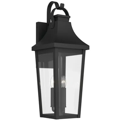 Kichler Cleary 30" 3-light Outdoor Wall Light Clear Glass Textured Black