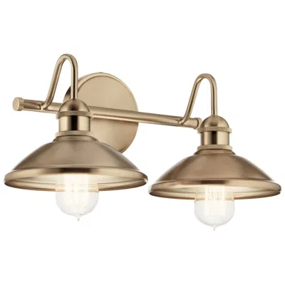 Kichler Clyde 17-in 2-light Champagne Bronze Vintage Vanity Light