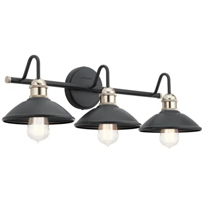 Kichler Clyde 26 1/4" Wide Black 3-light Vanity Bath Light