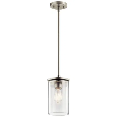 Kichler Crosby 10.75" High 1-light Clear Glass Mini Pendant