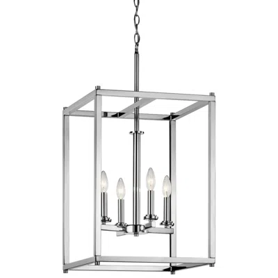Kichler Crosby 16" Wide Dual-chrome 4-light Foyer Pendant