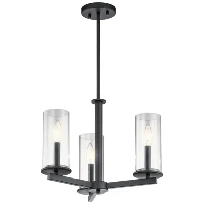 Kichler Crosby 18" Wide Black 3-light Ceiling Light