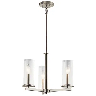 Kichler Crosby 18" Wide Brushed Nickel 3-light Chandelier
