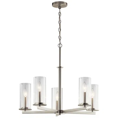 Kichler Crosby 26 1/4"w Brushed Nickel 5-light Chandelier