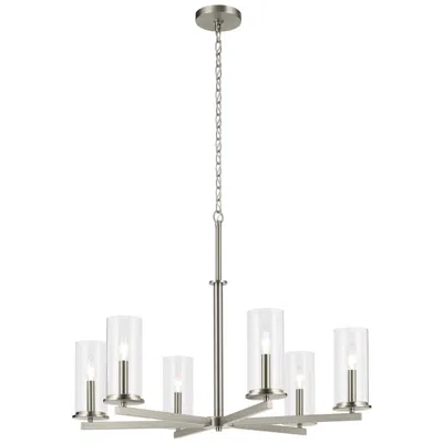 Kichler Crosby 32 1/4"w Brushed Nickel 6-light Chandelier