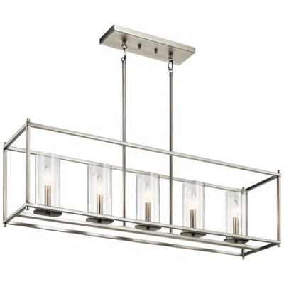 Kichler Crosby 41 1/4" Wide Brushed Nickel 5-light Island Pendant