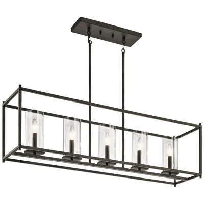 Kichler Crosby 41 1/4" Wide Oiled Bronze Rectangular Kitchen Island Chandelier