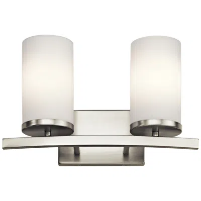 Kichler Crosby 8 3/4"h Brushed Nickel 2-light Wall Sconce
