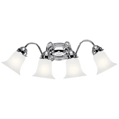 Kichler Curves 4-light 8.5-in Chrome Bell Vanity Light