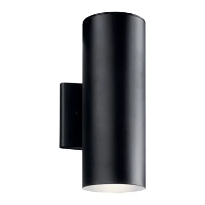 Kichler Cylinder 12"h Textured Black Up-down Led Outdoor Wall Light