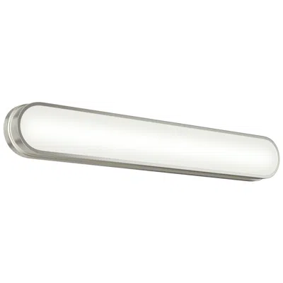 Kichler Daines 32.75" Led Bath Bar With White Glass In Brushed Nickel