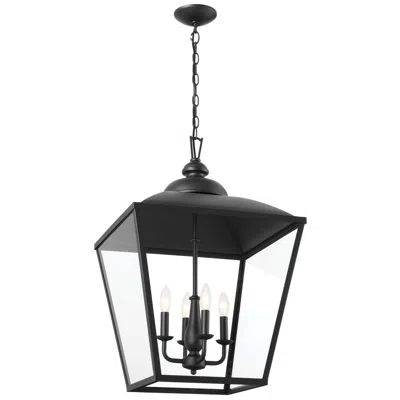Kichler Dame 18 1/2"w Textured Black 4-light Lantern Pendant