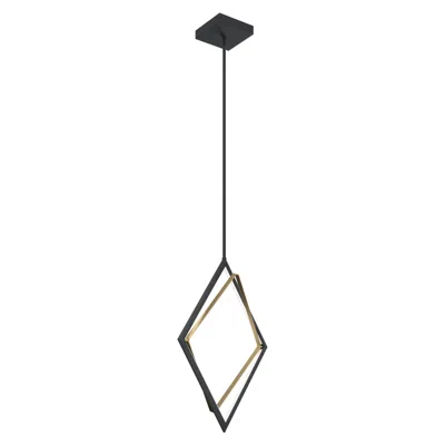 Kichler Darski 17 1/4" Wide Matte Black And Gold Led Pendant Light