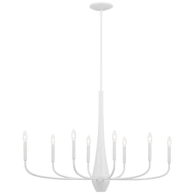 Kichler Deela 41 Inch 8 Light Oval Chandelier In White