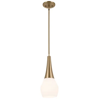 Kichler Deela 7" Wide Champagne Bronze Opal Glass Mini Pendant