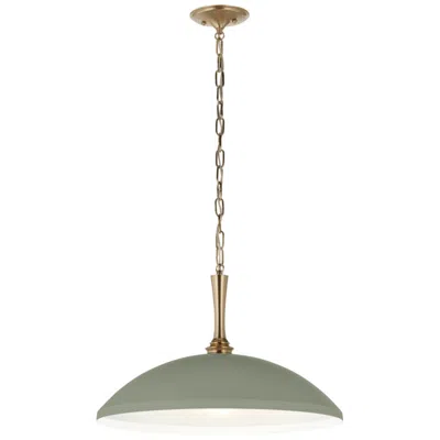 Kichler Delarosa 20.25" 1-light Heritage Green And Champagne Bronze Pendant