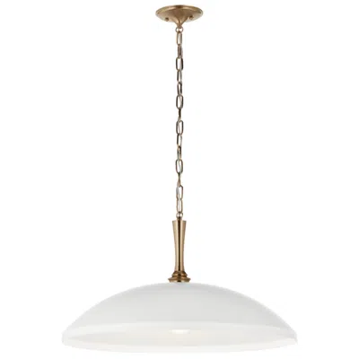 Kichler Delarosa 24" Wide Champagne Bronze And White Dome Pendant