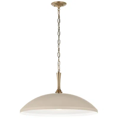 Kichler Delarosa 24.25" 1-light Pendant In Greige And Champagne Bronze