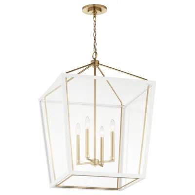 Kichler Delvin 22 1/2" Wide Champagne Bronze And White Foyer Pendant
